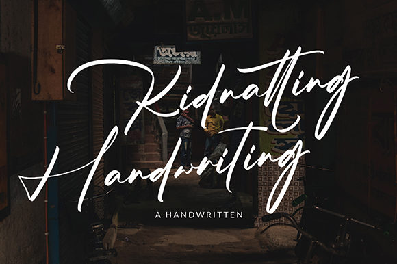Discover the Beauty of Kidnatting: A Handwritten Script Font for Creative Expression