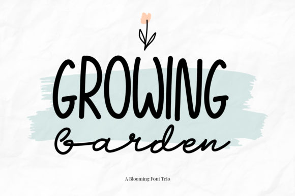 Growing Garden Font: A Handwritten Touch for Creative Design