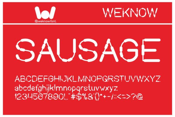 Sausage: A Cool and Authentic Display Font for Creative Design