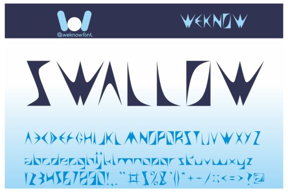 Swallow: A Cool and Spooky Display Font for Creative Expression